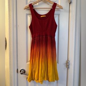 ALICE + OLIVIA | Ombré Silk Crochet Knit Dress